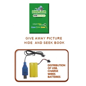 Dilophosaurus một cú nhấp chuột demo xoay mô hình mô phỏng Khủng long điều khiển từ xa Khủng long điều khiển từ xa đồ chơi rồng đôi - Product Image 3