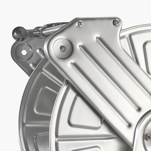 Enrouleur de tuyau d'arrosage mural en acier inoxydable robuste, 150 pieds, 5/8 pouce, enrouleur manuel pour tuyau d'eau, pour usage extérieur - Product Image 3