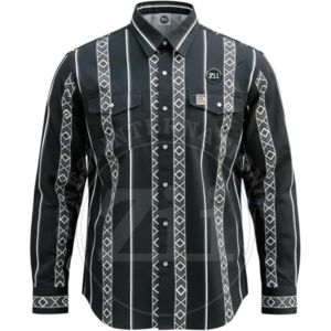 Ropa Occidental Azteca Personalizada para Primavera/Otoño 2026, con Botones Estampados, Resistente al Fuego con Clasificación NFPA 2112, Protección Contra Vapores para Soldadura - Product Image 6