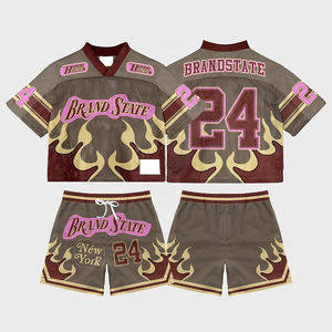 Camisetas de Fútbol Americano Retro Personalizadas al por Mayor, Estilo Urbano, Sublimación de Alta Calidad, Malla Transpirable, Corte Holgado - Product Image 2