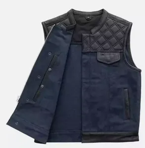 Chaleco de Motocicleta Unisex de Cuero Genuino, Estilo Biker Premium, con Ajuste Personalizado y Costuras Resistentes - Product Image 1