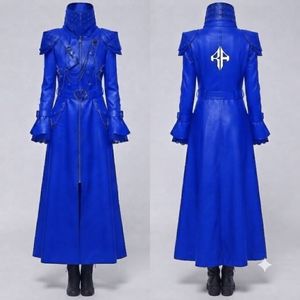 Manteau gothique en cuir véritable pour femmes de qualité supérieure, anti-rides, manches longues, col montant par RIVIAN ATLANTIC - Product Image 1
