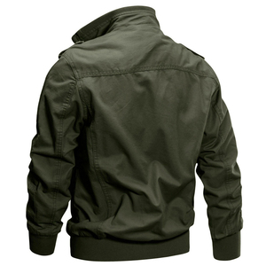 New Arrival Custom OEM Design <b>Men</b> Winter Waterproof Breathable Cargo <b>Jacket</b> <b>Canvas</b> Stand Collar Front Long Sleeve Casual Solid - Product Image 6