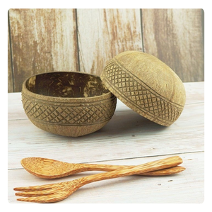 2024, el mejor juego puros y naturales de cuencos de cáscara de coco, cuencos de sopa y plato ecológicos para una vida ecológica - Product Image 3