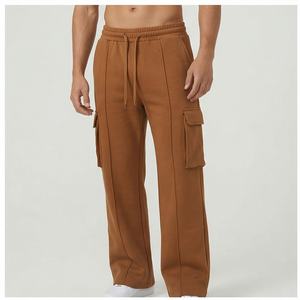 Pantalones Cargo para mujer con logotipo personalizado al por mayor, ropa de calle deportiva para correr, pantalones de pierna ancha rectos con cordón para mujer, multibolsillos para invierno - Product Image 4