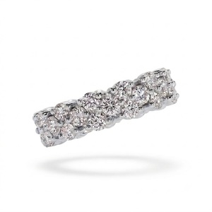 10K Real <b>Gold</b> 3.27CT E Color VS1 Clarity Thick Wedding Band Full Eternity Diamond <b>Ring</b> Lab Grown Diamond Wide Flat Band for Her - Product Image 3