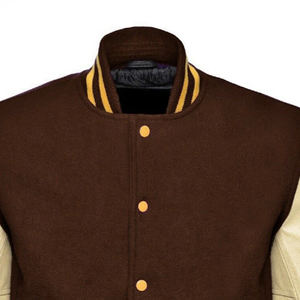 Veste de baseball sur mesure de haute qualité, broderie chenille, col montant, style Letterman, pour hommes. - Product Image 4
