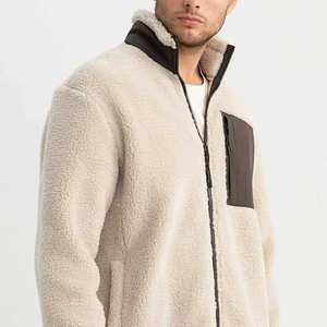 OEM Custom Made Winter <b>Warm</b> Fleece <b>Jackets</b> Embroidery Front Logo Breathable Fabric Zipper Closure Oversize Sherpa Men's <b>Jackets</b> - Product Image 6