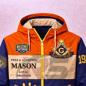 Chaqueta Cortavientos Masónica Personalizada, Ligera e Impermeable, con Logotipo Masónico Bordado, Fabricante OEM al por Mayor - Product Image 3