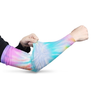Manchons de cyclisme noirs en Spandex et Polyester, unisexe adulte, anti-UV, respirants, séchage rapide, anti-transpiration, couleur unie, en stock - Product Image 5