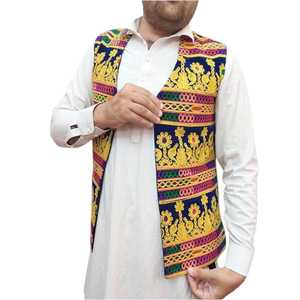 Chalecos y Chaquetas Tradicionales Afganos para Hombre Personalizados, Ropa Masculina con Colores Personalizados, Ropa de Algodón Bordada, Exportación al por Mayor - Product Image 6