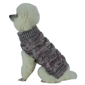 Maglione per cani a maglia con cavo pesante con corteccia reale abbigliamento per animali domestici - Product Image 3