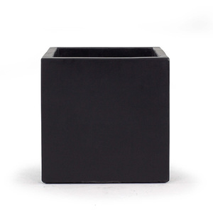 Bulk Order Graphite Fiberglass <b>Box</b> Cube Flower Planter Matte Stone Finish Home Balcony 5 Size Set 30-70cm - Product Image 1