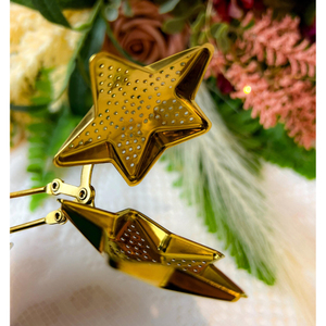 Stainless Steel Star Design Reusable Funnel Tea Infuser With Long Handle Gold Color Coffee Tea & Espresso <b>Kitchen</b> <b>Accessories</b> - Product Image 5