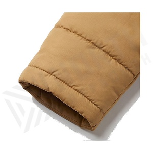 Hooded Quilted Waterproof <b>Bubble</b> Jacket Black Full Sleeve Winter Windproof Cotton Shell Knitted Fabric Polyester Filling Stand - Product Image 6