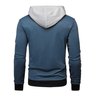 เสื้อสเวตเชิ้ตมีฮู้ดผู้ชาย ทรงสลิมฟิต สีบลู เกรย์ แบล็ค พร้อมกระเป๋าหน้า - Product Image 2