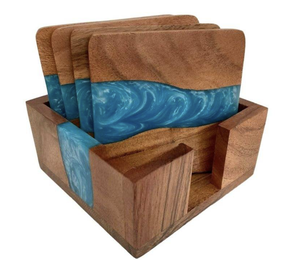 Casetera de Resina y Madera Hecha a Mano con Técnica de Fundición para Decoración del Hogar, de la India - Product Image 4