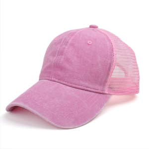 Custom Caps Washed <b>Light</b> Plate Mesh Cap Men's and Women's Breathable Mesh Baseball Cap Trucker <b>Hats</b> - Product Image 3