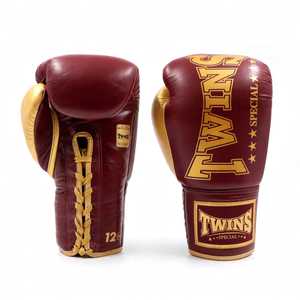 Guantes de Boxeo Gemelos de Primera Calidad, Color Blanco, Hechos de Cuero Genuino, Logotipo Personalizado, con Cordones, para Entrenamiento y Sparring, MMA, Muay Thai - Product Image 6