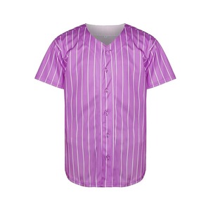 Red V-Neck Baseball Jersey Men's Short Sleeve Moisture Wicking <b>Polyester</b> Sport Apparel Regular Fit All Seasons - Product Image 4