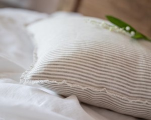 Fodera <span class=keywords><strong>per</strong></span> cuscino in lino naturale a quadri con cerniera, federa in lino a quadretti con frange, copricuscino in lino a plaid - Product Image 6