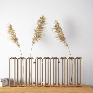Minimalist stainless steel Tabletop Vase <b>Set</b> Gold Finish Holds Water Decorative for Home Office Wedding Centerpiece - Product Image 2