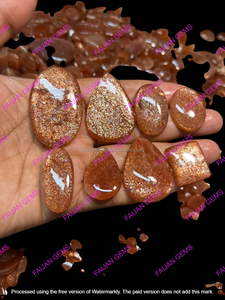 Pierres précieuses naturelles de qualité supérieure, cabochons de pierre de soleil, matériaux mixtes de haute qualité, pierres précieuses en vrac FAIJAN GEMS M-74, certifiées par une tierce partie - Product Image 3