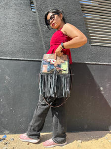 Elegante bolso de cuero multiusos para mujer, nuevo flecos occidentales, transparente, tallado a mano con estilo Rock Fashion - Product Image 3