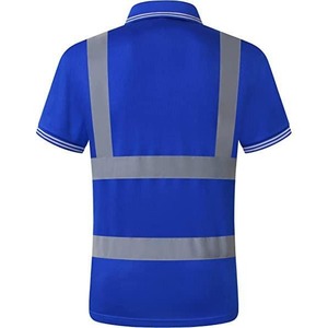 Wholesale High Visibility OEM Logo Custom Construction Work Wear Uniform Reflective Safety Short Sleeve Polo <b>Shirts</b> - Product Image 2