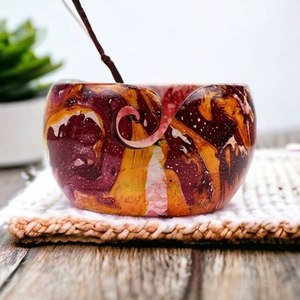 Bol en résine de bois massif fait main, art époxy, bol à fruits en bois, bol de service décoratif, décoration moderne rustique pour la maison - Product Image 6