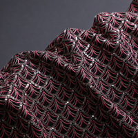 Tela de Terciopelo Cruzado Elegante con Bordado de Encaje Premium, Transpirable y Ecológica para Vestidos de Novia y Bolsos de Moda