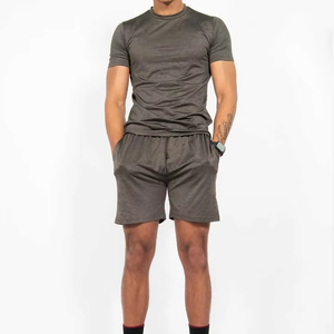 Conjuntos de Camiseta y Pantalones Cortos de Gran Tamaño, Personalizables con Logotipo, Unisex, de Algodón para Hombre - Product Image 6