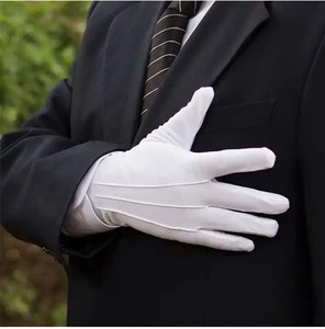 Gants d'inspection maçonniques brodés en coton blanc 100 % coton, nouveau style, vente en gros 2026, couleurs et tailles variées. - Product Image 3