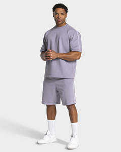 Pantalones Cortos Deportivos con Líneas en Contraste para Hombre, Pantalones Cortos de Gimnasio de Algodón Premium con un Elegante Diseño de Rayas en Contraste, Perfectos para Correr y Entrenar - Product Image 4