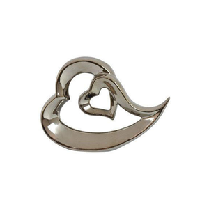 Sculpture en aluminium de qualité standard, forme de cœur, couleur argent, design élégant, utilisée pour la décoration de Noël - Product Image 3