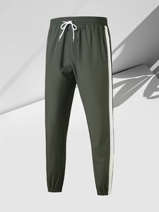 Men's Hooded Breathable Polyester/Cotton Casual Winter Sporty Knitted Quick Dry Sweatshirt Jogger Set - Product Image 6