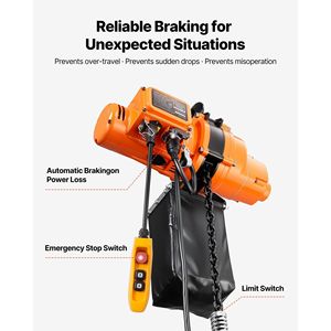 1100 Lbs Electric Chain <b>Hoist</b> with 20 Ft Lifting Height 120V Single Phase Overhead Crane 328 Ft Wireless & 15 Ft Wired Remo - Product Image 5