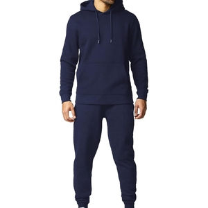 Wholesale High Quality Custom Logo Sportswear Sets Casual Style 100% Cotton Tracksuit for Men <b>Hooded</b> Solid Pattern-from Winter - Product Image 1