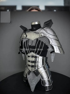 Armadura de Caballero Medieval de Acero Inoxidable Plateado con Placas de Malla Soldadas para Cosplay, SCA y Reenactment - Uttarakhand - Product Image 4
