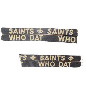 Saints Gold Seed Bead Bag Straps Accesorios de moda con forma personalizada y correa de monedero con cuentas de diseño - Product Image 1