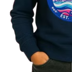 เสื้อสเวตเชิ้ตปักลายสีน้ำเงินกรมท่าสำหรับเด็กผู้หญิง เสื้อแขนยาวลำลอง สตรีทแวร์สำหรับทุกวัน เสื้อผ้าสไตล์ไลฟ์สไตล์ที่สวมใส่สบาย - Product Image 4