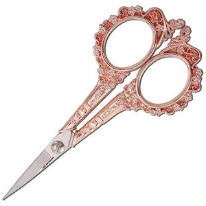 Tijeras de bordado Vintage de oro rosa de 4,5 pulgadas, tijeras de costura, tijeras artesanales afiladas para punto de cruz, costura, roscado - Product Image 5