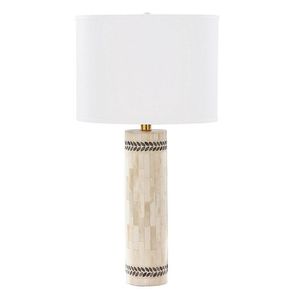 Magnifique lampe en os incrusté, éclairage de table artisanal sophistiqué, accent décoratif pour chambre à coucher, bureau, salon, décoration de salon haut de gamme - Product Image 2