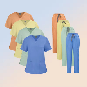 Factory Popular Modern <b>Scrub</b> Suit Hospital Medical Uniforms Unisex Knitted Fabric Eco-Friendly Custom Logo Doctor <b>Nurse</b> <b>Scrubs</b> - Product Image 4