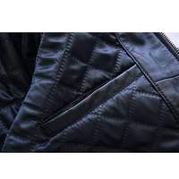 Blouson bomber en cuir véritable pour homme, col montant, fermeture éclair, vêtement d'extérieur décontracté, streetwear