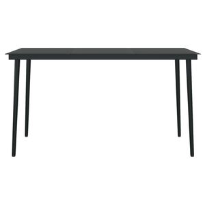 Juego de comedor de patio de 5 piezas gris y negro con cojines cómodos Muebles de patio duraderos para entretenimiento al aire libre - Product Image 6
