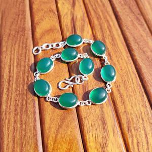 Pulsera de latón con piedras preciosas naturales para equilibrio energético, meditación, Reiki y uso diario, disponible a un precio asequible desde India. - Product Image 6