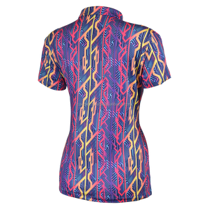 Camiseta Polo de secado rápido de golf de secado rápido para mujer, ropa de calle deportiva de LICRA de poliéster transpirable, método de tejido de punto - Product Image 2