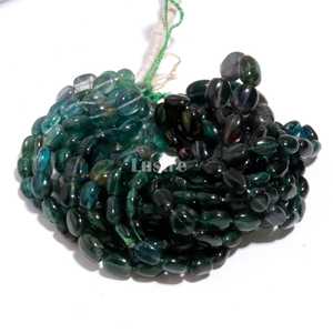 Cuentas Ovaladas Lisas de Turmalina Verde Natural de 4x7mm, Hilo de 16 Pulgadas, Gemas AAA para Fabricación de Joyería - Product Image 6