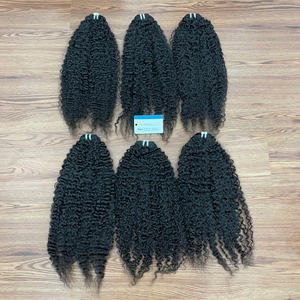 Extensions de Cheveux Humains de Luxe Remy Crépus Trame Bouclés et Raides Paquets de Cheveux de Luxe Machine Double Trame Prêt à Expédier - Product Image 6